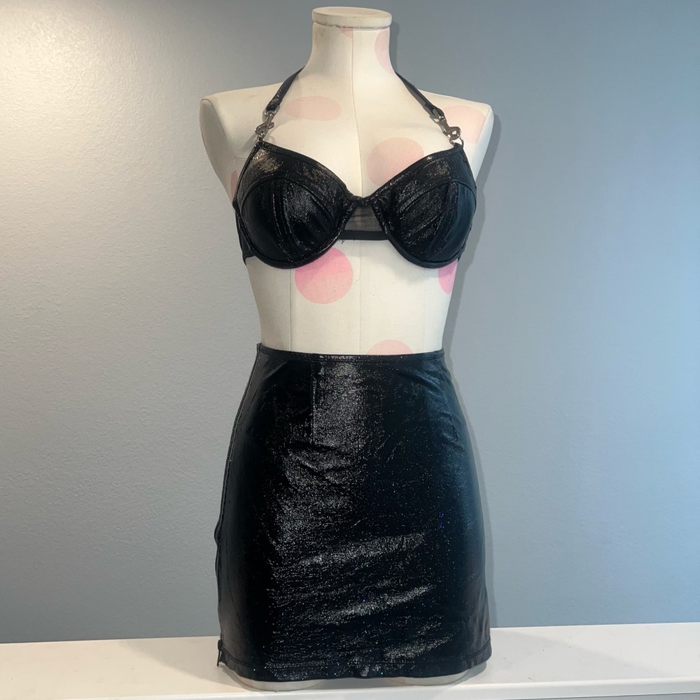 Lip Service black pleather set